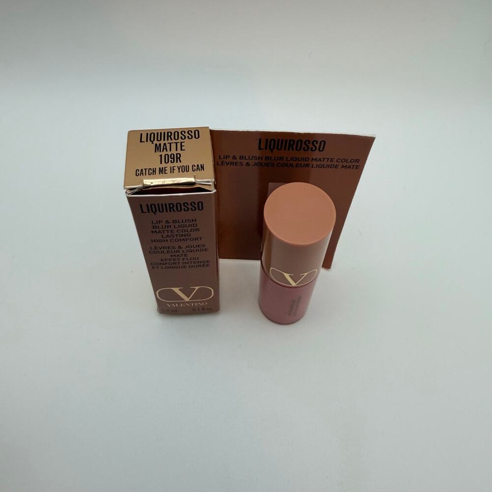 Valentino Liquirosso Lip & Blush 109R Catch Me If You Can Matte 3.9mL NIB - Picture 5 of 5